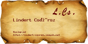 Lindert Csörsz névjegykártya